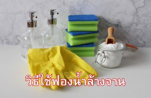 วิธีใช้ฟองน้ำล้างจาน