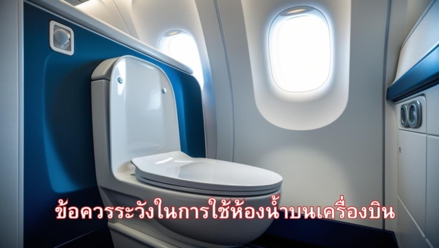ข้อควรระวังในการใช้ห้องน้ำบนเครื่องบิน