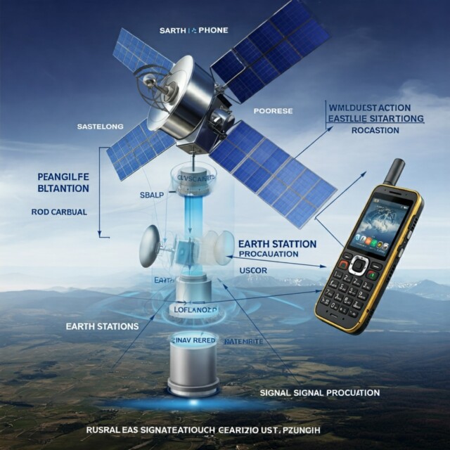 หลักการทำงานของโทรศัพท์มือถือผ่านดาวเทียม