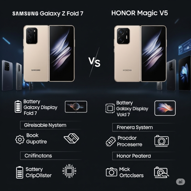 ศึกชิงบัลลังก์จอพับ: Samsung Galaxy Z Fold 7 ปะทะ Honor Magic V5 ใครคือที่สุดแห่งนวัตกรรมปี 2025