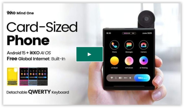 iKKO Mind One: เมื่อสมาร์ทโฟน AI ขนาดเท่านามบัตร มาพร้อมอินเทอร์เน็ตฟรีทั่วโลก