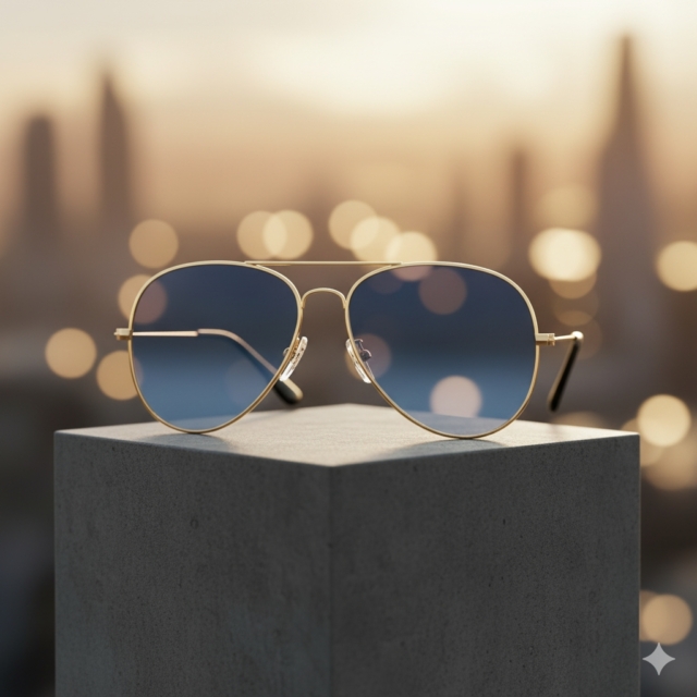 แว่นตาทรงนักบิน (Aviator)