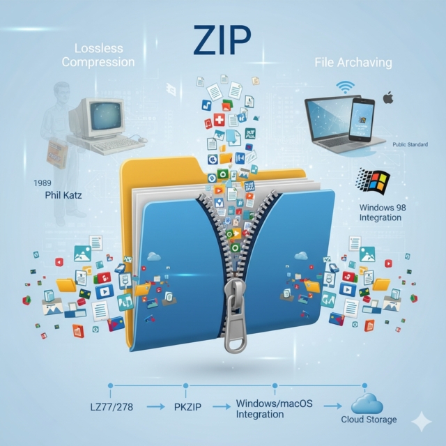 ฟล์ ZIP: วิวัฒนาการของการบีบอัดข้อมูลที่พลิกโฉมโลกดิจิทัล