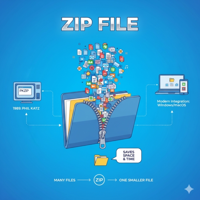 ฟล์ ZIP: วิวัฒนาการของการบีบอัดข้อมูลที่พลิกโฉมโลกดิจิทัล