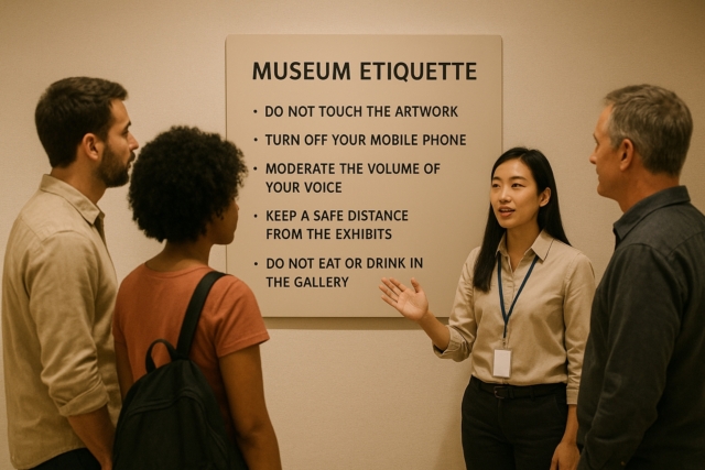 คู่มือผู้เข้าชม: มารยาทและข้อควรระวังในการเยี่ยมชมพิพิธภัณฑ์