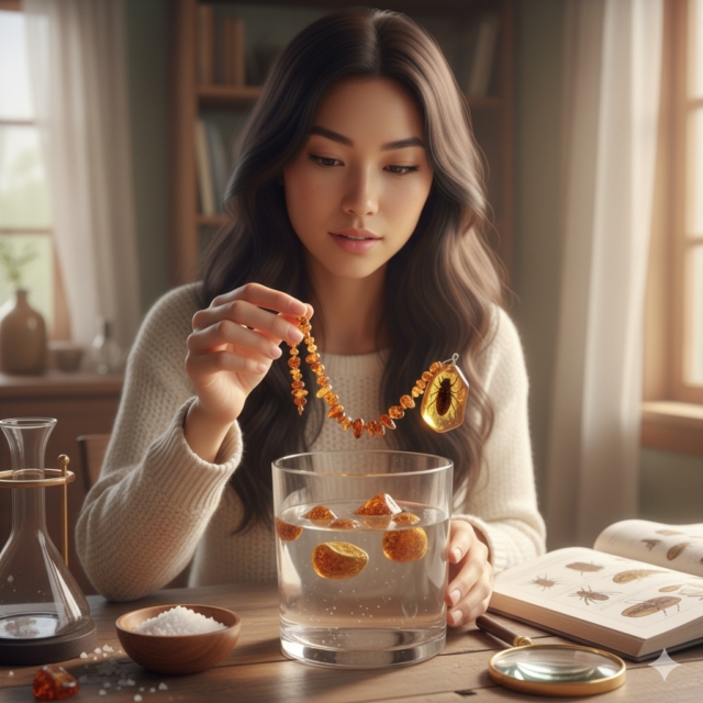 การทดสอบอำพันด้วยน้ำเกลือ (The Saltwater Test)