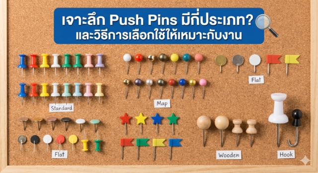 Push Pins มีกี่ประเภท?